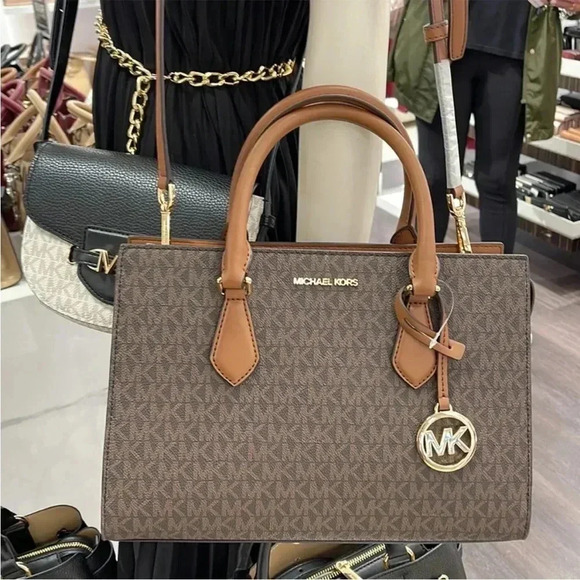 Michael Kors Sheila Medium Center Zip Satchel Bag - Picture 15 of 16